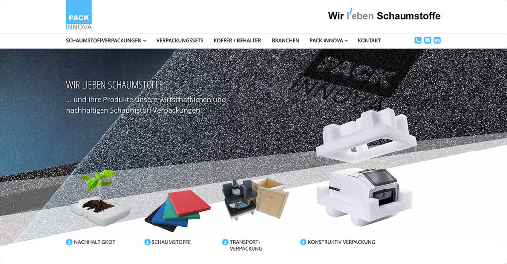 PackInnova Webseite