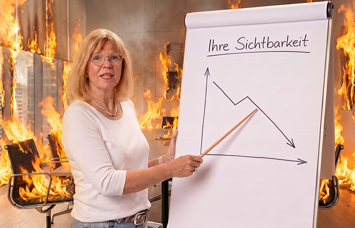 265 Millionen verlorene Klicks jeden Monat ... bedeuten deutlich geringere Sichtbarkeit Ihrer Website. Wir machen Ihre Website KI-ready.